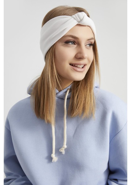 Handmade Ekru New Dizayn Butik Kadın Bandana Saç Bandı, Ekstra Yumuşak Yerli Kumaş, Şık Rahat Göz Alıcı