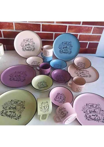 Yazılı Pasta Çay Seti 18 Parça fiyatları