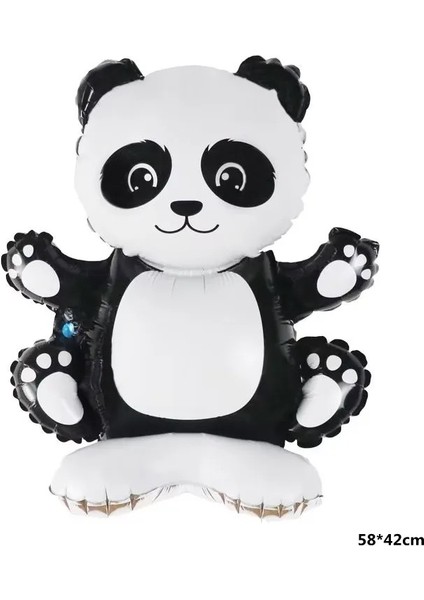 Ayaklı Panda Folyo Balon 58X42 cm