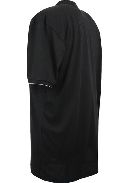 Büyük Beden Polo Yaka Tişört Cepli Pike Siyah modelleri