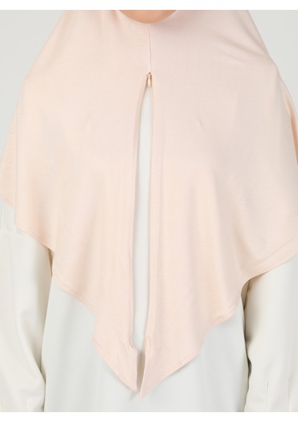 Fermuarlı Viskon Hijab - Açık Bej - Ecardin indirimleri