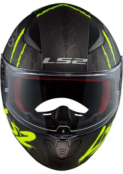 Rapid Raven Mat Siyah-Gri-Neon Sarı Kask L