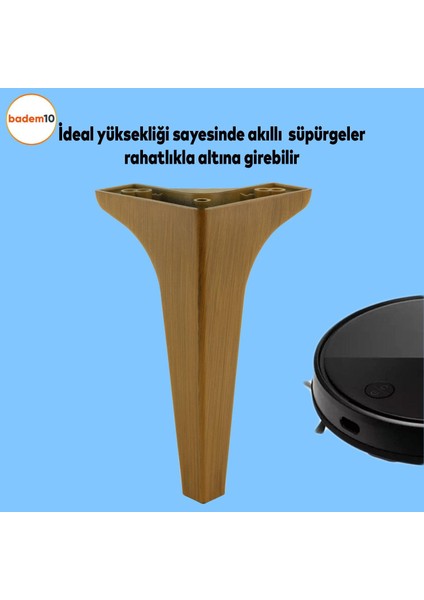 Sedef Lüks Mobilya Kanepe Sehpa Tv Ünitesi Koltuk Ayağı 19 cm Koyu Ceviz Baza Ayakları 4 Adet fırsatları