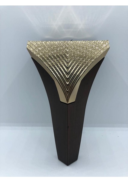Plastik,venedik 15 cm Ceviz-Gold Koltuk, Baza, Mobilya Ayağı (4 Adet)
