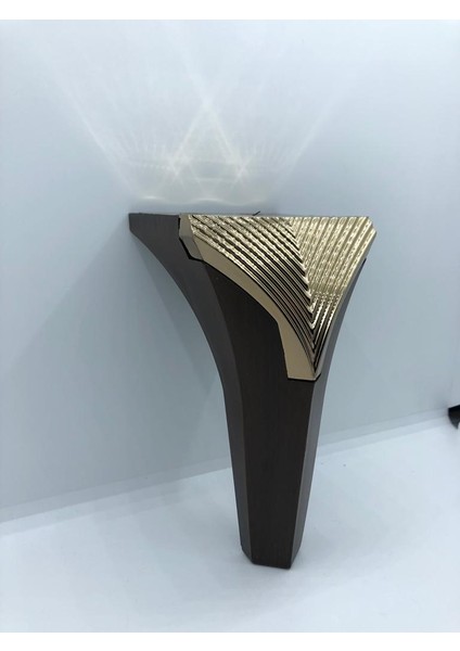 Plastik,venedik 15 cm Ceviz-Gold Koltuk, Baza, Mobilya Ayağı (4 Adet)