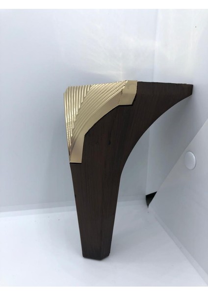 Plastik,venedik 15 cm Ceviz-Gold Koltuk, Baza, Mobilya Ayağı (4 Adet)