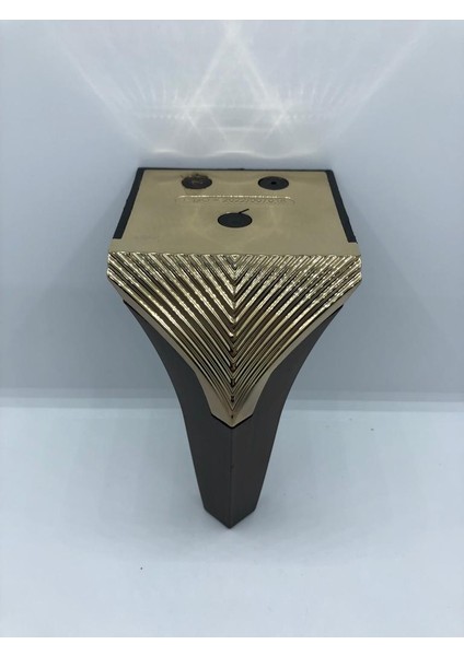 Plastik,venedik 15 cm Ceviz-Gold Koltuk, Baza, Mobilya Ayağı (4 Adet)