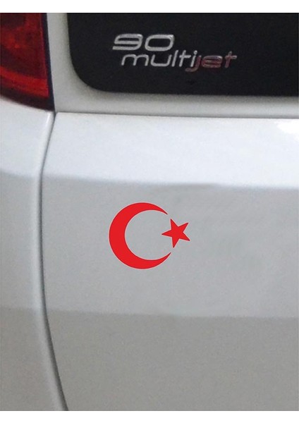 Ay Yıldız Folyo Kesim Etiket Kırmızı (8cm) modelleri