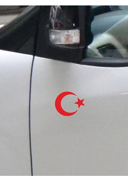 Ay Yıldız Folyo Kesim Etiket Kırmızı (8cm) fırsatları