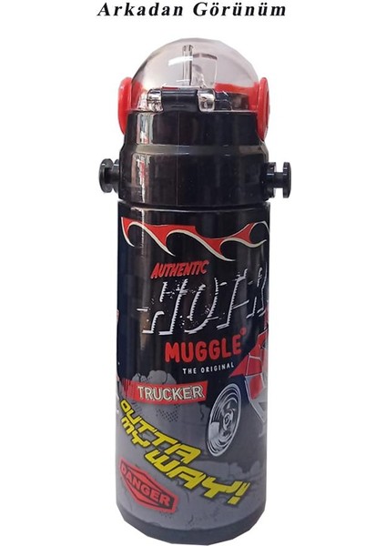 Erkek Çocuk Matara 550 ml Siyah 1 Adet Çelik Suluk Okul Matarası Öğrenci Suluğu