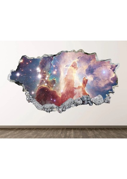 Nebula Full Hd Baskı 3D Modern Duvar Sticker