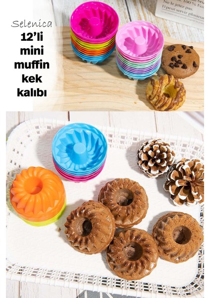 Renkli Mini Silikon Muffin Kalıbı ,minik Kek Kabı ,jole Kalıbı ,cupcake Kalıbı