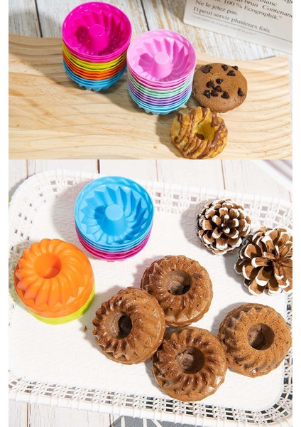 Renkli Mini Silikon Muffin Kalıbı ,minik Kek Kabı ,jole Kalıbı ,cupcake Kalıbı