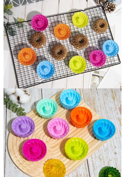 Renkli Mini Silikon Muffin Kalıbı ,minik Kek Kabı ,jole Kalıbı ,cupcake Kalıbı