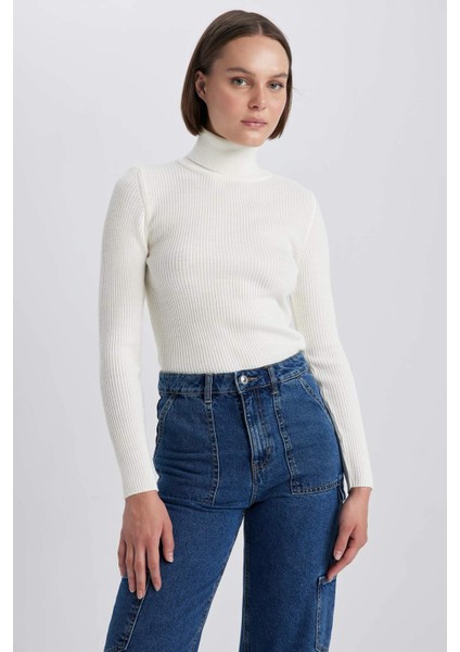 Slim Fit Balıkçı Yaka Kazak X7912AZ23AU