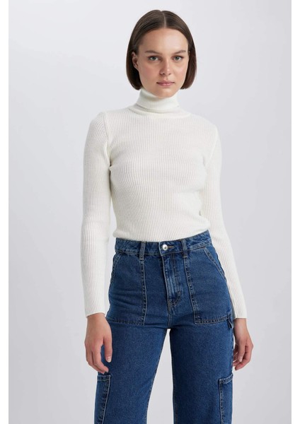 Slim Fit Balıkçı Yaka Kazak X7912AZ23AU