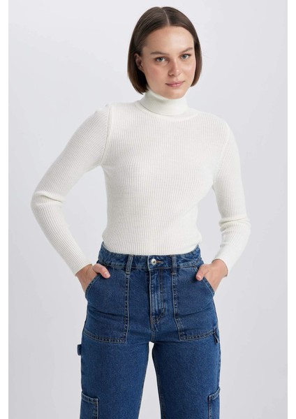 Slim Fit Balıkçı Yaka Kazak X7912AZ23AU