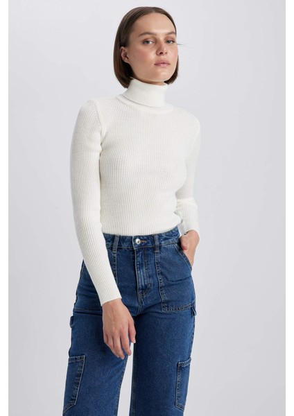 Slim Fit Balıkçı Yaka Kazak X7912AZ23AU