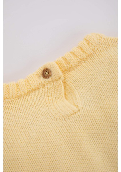 Kız Bebek Bisiklet Yaka Kalp Desenli Kazak A5671A523WN fırsatları