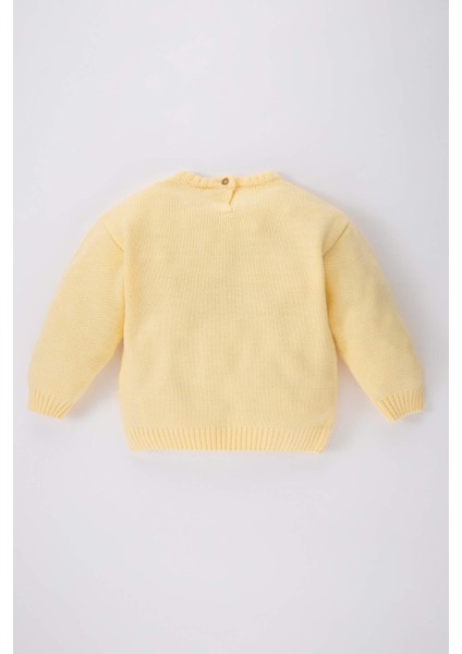 Kız Bebek Bisiklet Yaka Kalp Desenli Kazak A5671A523WN indirimleri