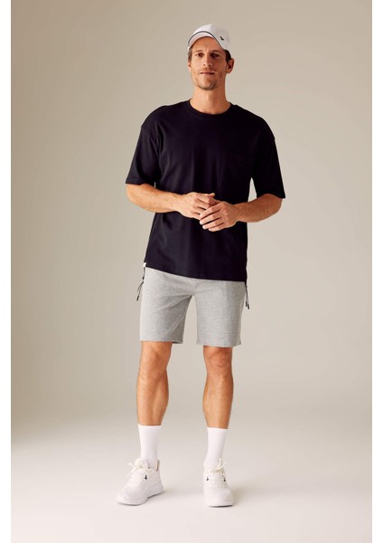 Slim Fit Fermuar Cepli Şort B0799AX23SM