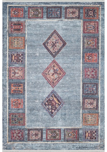 Santacatarina Mavi Modern Dijital Baskı Halı