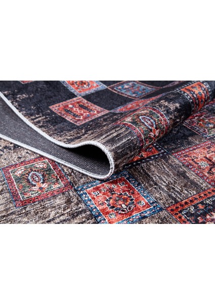 Mumbai Mavi Modern Dijital Baskı Halı