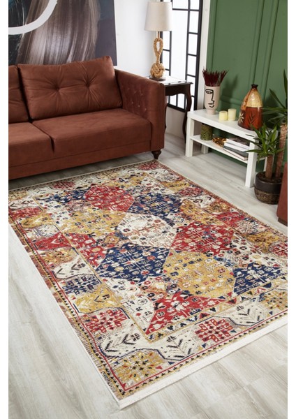 Pune Mavi Modern Dijital Baskı Halı