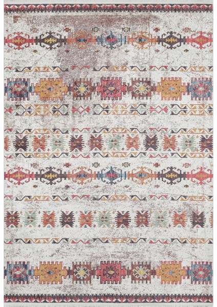 Jaipur Kırmızı Modern Dijital Baskı Halı