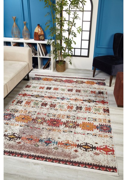 Jaipur Kırmızı Modern Dijital Baskı Halı
