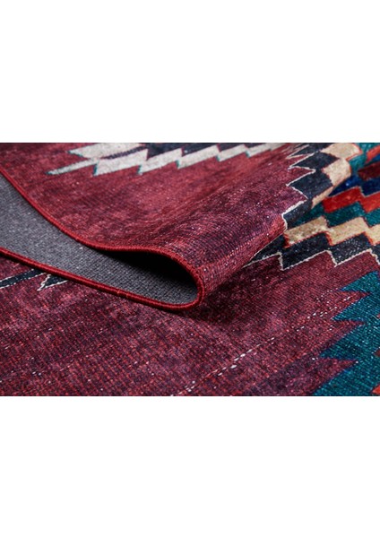 Bhopal Bordo Modern Dijital Baskı Halı fırsatları