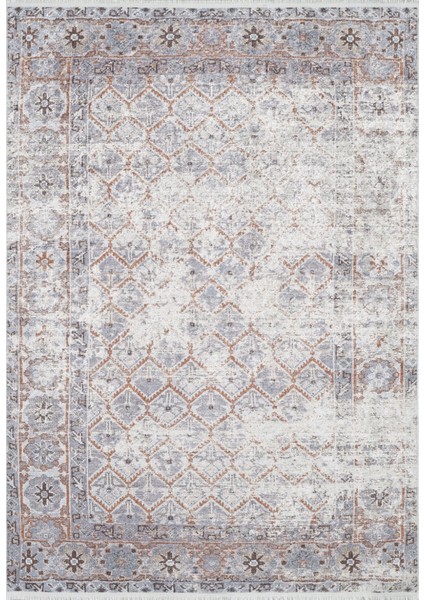 Allahabad Gri Modern Dijital Baskı Halı