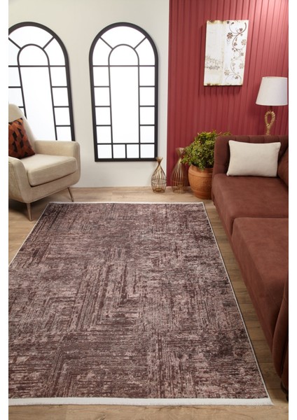 Samundri Kahverengi Modern Dijital Baskı Halı