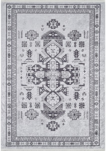 Jiutepec Gri Modern Dijital Baskı Halı