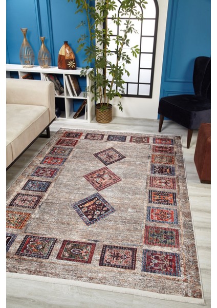 Apodaca Mavi Modern Dijital Baskı Halı