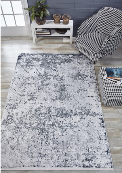 Hokand Gri Modern Dijital Baskı Halı