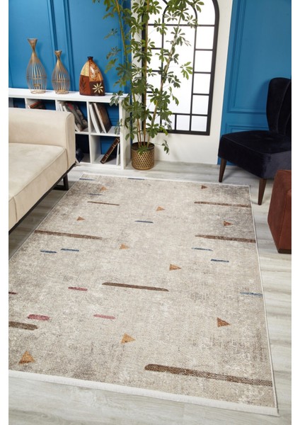 Hidalgo Bej Modern Dijital Baskı Halı