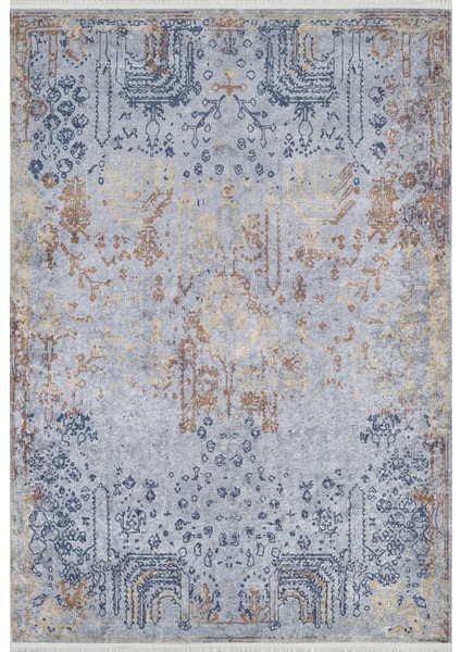 Jhelum Sarı Modern Dijital Baskı Halı