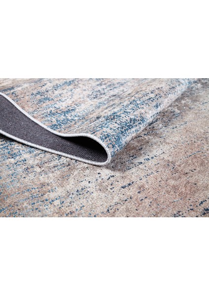 Caman Mavi Modern Dijital Baskı Halı