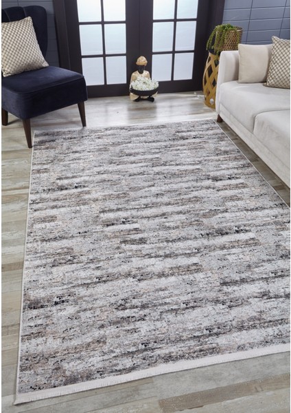 Daharki Kahverengi Modern Dijital Baskı Halı