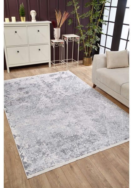 Nukus Gri Modern Dijital Baskı Halı