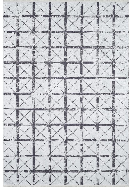 Tahran Siyah Çizgili Dijital Baskı Halı