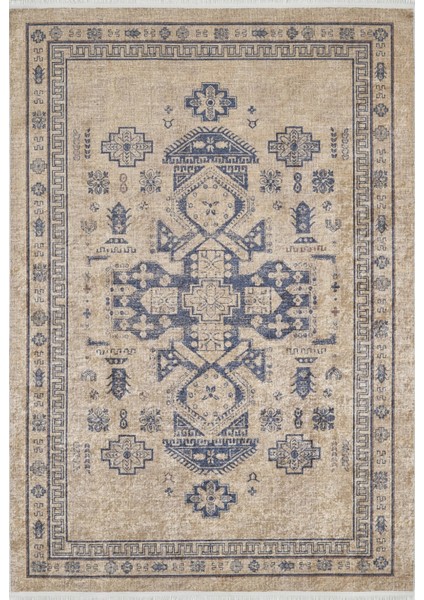 Cuautla Bej Modern Dijital Baskı Halı