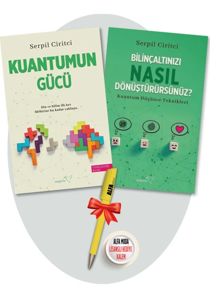 Bilinçaltınızı Nasıl Dönüştürürsünüz? + Kuantumun Gücü 2 Kitap Set / Serpil Ciritci + Kalem -Müptela