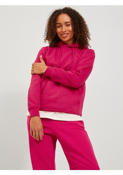 JJXX Jxabbie Rlx Ls Every Hood Swt Noos Kadın Pembe Sweatshirt 12223961-Pink