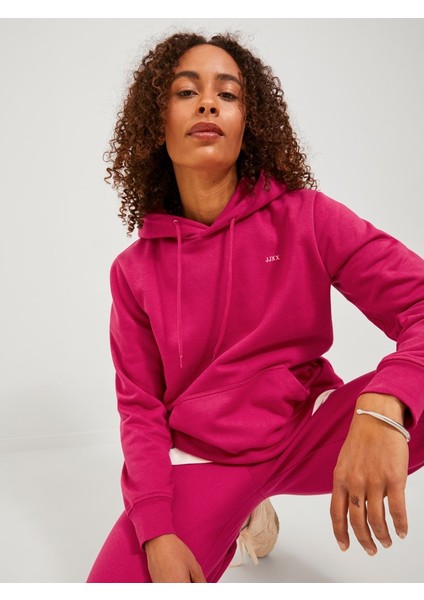 JJXX Jxabbie Rlx Ls Every Hood Swt Noos Kadın Pembe Sweatshirt 12223961-Pink