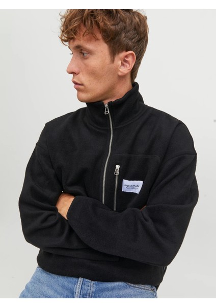 Fermuarlı Rahat Kesim Siyah Erkek Polar 12241780 fiyatları