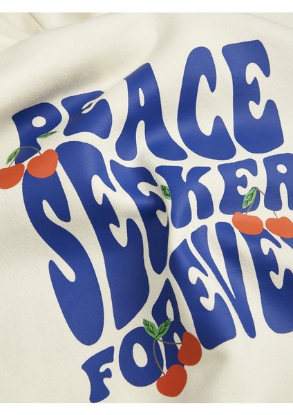 Kapüşonlu Rahat Kesim Ekru Kadın Sweatshirt 12241834 indirimleri