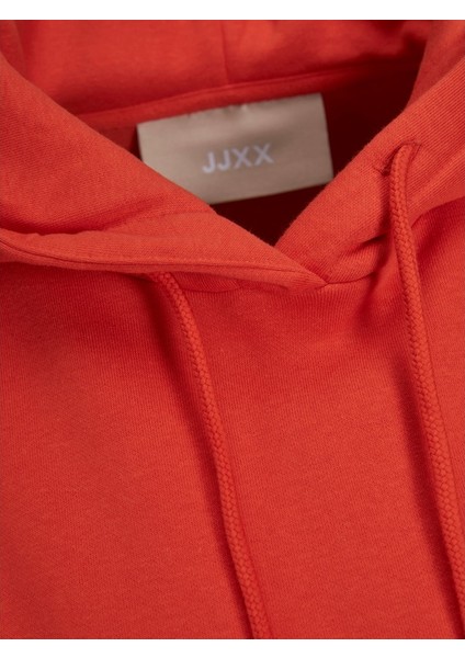 Kapüşonlu Rahat Kesim Turuncu Kadın Sweatshirt 12241834 indirimleri