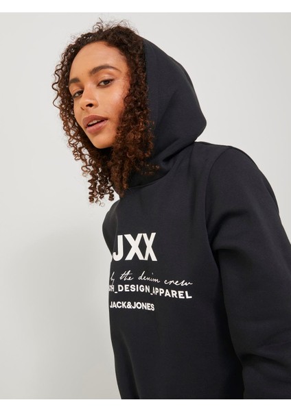 Kapüşonlu Rahat Kesim Siyah Kadın Sweatshirt 12250183 modelleri
